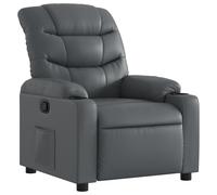 vidaXL Sillón reclinable de cuero sintético Negro, Crema, Marrón Sillon Dormitorio Sillon Comodos Silla Relax Sillón Sofá Grey