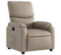vidaXL Sillón reclinable de cuero sintético Negro, Crema, Marrón Sillon Dormitorio Sillon Comodos Silla Relax Sillón Sofá Cappuccino