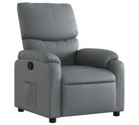 vidaXL Sillón reclinable de cuero sintético Negro, Crema, Marrón Sillon Dormitorio Sillon Comodos Silla Relax Sillón Sofá Gray