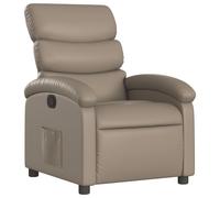 vidaXL Sillón reclinable de cuero sintético Negro, Crema, Marrón Sillon Dormitorio Sillon Comodos Silla Relax Sillón Sofá Cappuccino