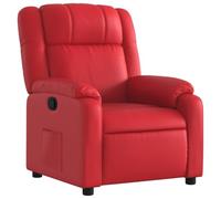 vidaXL Sillón reclinable de Cuero sintético Rojo