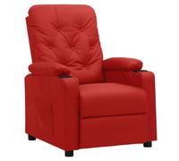 vidaXL Sillón reclinable de cuero sintético rojo tinto