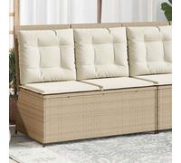 vidaXL Sillón reclinable de jardín con cojines ratán sintético beige