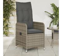vidaXL Silla de jardín reclinable con cojines ratán sintético en color Beige/Marrón/Negro y más | cómodas modernas ergonómicas para comedor cocina salón hogar