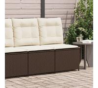 vidaXL Sillón reclinable de jardín con cojines ratán sintético marrón