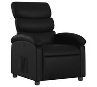 vidaXL Sillón reclinable de piel sintética Multicolor Negro