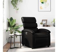vidaXL Sillón reclinable de piel sintética negra