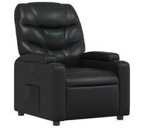 vidaXL Sillón reclinable de cuero sintético negro