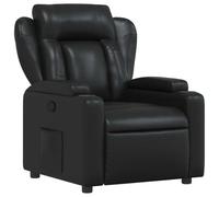 vidaXL Sillón reclinable de Piel sintética Negra