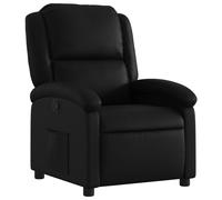 vidaXL Sillón reclinable de piel sintética negra Multicolor Negro