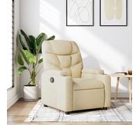 vidaXL Sillón reclinable de tela color crema