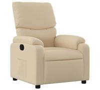 vidaXL Sillón reclinable de tela color crema