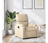 vidaXL Sillón reclinable de tela color crema