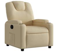 vidaXL Sillón reclinable de tela color crema