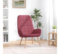 vidaXL Sillón reclinable de tela color rojo vino