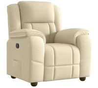 vidaXL Sillón reclinable de tela crema