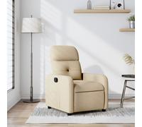 vidaXL Sillón reclinable en lienzo crema