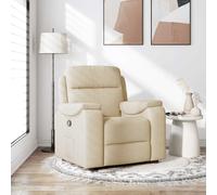 vidaXL Sillón reclinable de tela crema