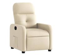 vidaXL Sillón reclinable de tela crema