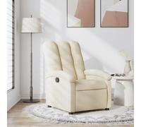 vidaXL Sillón reclinable de tela crema