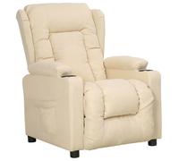 vidaXL Sillón reclinable de tela crema