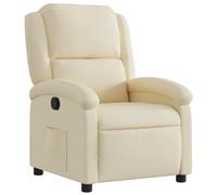 vidaXL Sillón reclinable de tela crema
