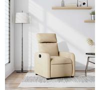 vidaXL Sillón reclinable de tela crema