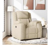 vidaXL Sillón reclinable de tela crema