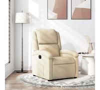 vidaXL Sillón reclinable de tela crema