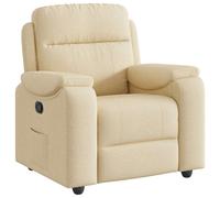 vidaXL Sillón reclinable de tela crema