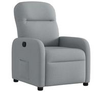 vidaXL Sillón reclinable de tela en color Gris claro/Taupé/Rojo vino tinto y más