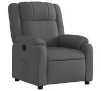 vidaXL Sillón reclinable de tela en color Gris oscuro/Negro