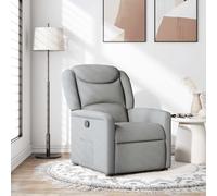 vidaXL Sillón reclinable de tela gris claro