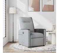 vidaXL Sillón reclinable de tela gris claro