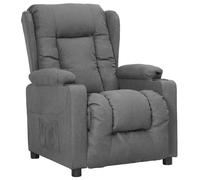 vidaXL Sillón reclinable de tela gris claro