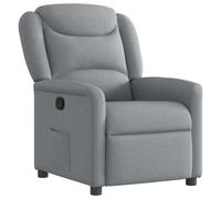 vidaXL Sillón reclinable de tela gris claro