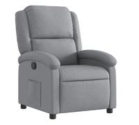 Vidaxl sillón reclinable de tela gris claro