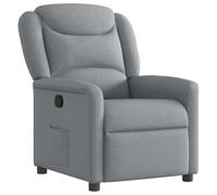 vidaXL Sillón reclinable de tela gris claro