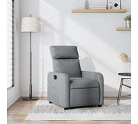 vidaXL Sillón reclinable de tela gris claro