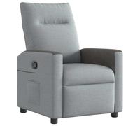 vidaXL Sillón reclinable de tela gris claro