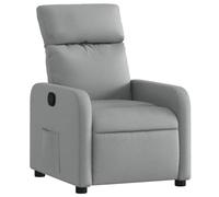 vidaXL Sillón reclinable de Tela Gris Claro