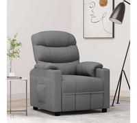 vidaXL Sillón reclinable de tela gris claro