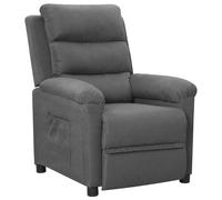 vidaXL Sillón reclinable de tela gris claro