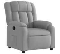 vidaXL Sillón reclinable de tela gris claro
