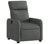 vidaXL Sillón reclinable de tela Gris claro, Gris oscuro, Negro Sillon Dormitorio Sillon Comodos Silla Relax Sillón Sofá Dark gray