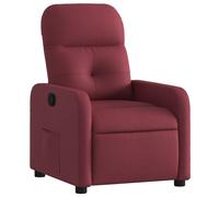 vidaXL Sillón reclinable de tela Gris claro, Gris oscuro, Negro Sillon Dormitorio Sillon Comodos Silla Relax Sillón Sofá Red wine red