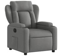 vidaXL Sillón reclinable de tela Gris claro, Gris oscuro, Negro Sillon Dormitorio Sillon Comodos Silla Relax Sillón Sofá Dark gray