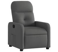 vidaXL Sillón reclinable de tela Gris claro, Gris oscuro, Negro Sillon Dormitorio Sillon Comodos Silla Relax Sillón Sofá Dark gray