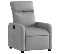 vidaXL Sillón reclinable de tela Gris claro, Gris oscuro, Negro Sillon Dormitorio Sillon Comodos Silla Relax Sillón Sofá Light gray
