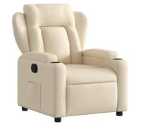 vidaXL Sillón reclinable de tela Gris claro, Gris oscuro, Negro Sillon Dormitorio Sillon Comodos Silla Relax Sillón Sofá Cream